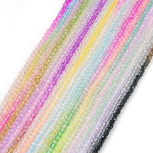 PandaHall Runde Glasperlen, 20 Stränge, 2 mm, Farbverlauf, facettiert, Kristallglas, lose Perlen für Bastelarbeiten, Armbänder, Schmuckherstellung PandaHall Runde Glasperlen, 20 Stränge, 2 mm, Farbverlauf, facettiert, Kristallglas, lose Perlen für Bastelarbeiten, Armbänder, Schmuckherstellung von PandaHall