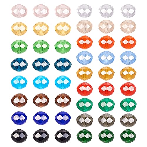 PandaHall 200 Stück 10 mm Briolette facettierte Kristallglasperlen bunte Rondelle Abstandshalter Perlen für Armband Halskette Schmuckherstellung DIY Handwerksprojekte Zufällige gemischte Farben PandaHall 200 Stück 10 mm Briolette facettierte Kristallglasperlen bunte Rondelle Abstandshalter Perlen für Armband Halskette Schmuckherstellung DIY Handwerksprojekte Zufällige gemischte Farben von PandaHall