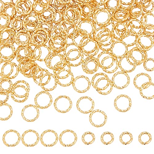 PandaHall 200 Stück 18 Karat Vergoldete Biegeringe Verdrehte Offene Biegeringe Verbinder Messing Runder Offener Ring O-Ringe Für Armband, Halskette, Ohrring, Schlüsselanhänger, DIY-Schmuck, 6mm / 8mm PandaHall 200 Stück 18 Karat Vergoldete Biegeringe Verdrehte Offene Biegeringe Verbinder Messing Runder Offener Ring O-Ringe Für Armband, Halskette, Ohrring, Schlüsselanhänger, DIY-Schmuck, 6mm / 8mm von PH PandaHall