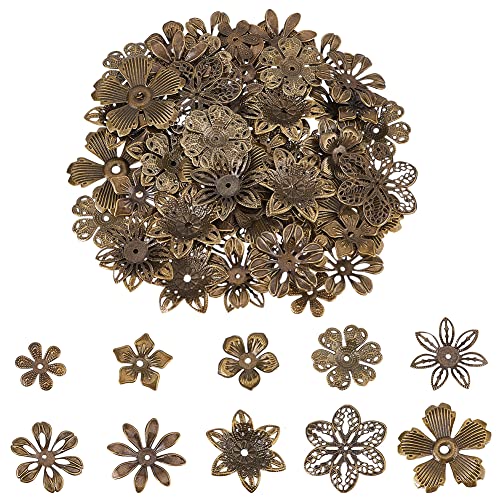 PandaHall 200 Stück Blume Zwischenperlen Eisen-Blumen-Perlenkappe Filigrane Tibetische Endkappen Für DIY-Ohrringe Armbänder Halsketten Schmuck Bastelzubehör Antik Bronze PandaHall 200 Stück Blume Zwischenperlen Eisen-Blumen-Perlenkappe Filigrane Tibetische Endkappen Für DIY-Ohrringe Armbänder Halsketten Schmuck Bastelzubehör Antik Bronze von PH PandaHall