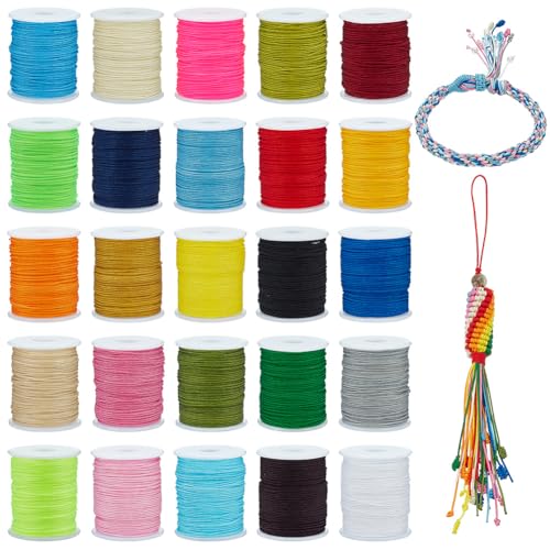 PandaHall 25 Farben 0.8mm Nylon String Beading Thread Chinesisches Knoten Kumihimo Makrame Schnur Wind Chime Jalousien Schnur Nylon Beading Cord für Makrame Freundschaft Armbänder Weihnachtsschmuck PandaHall 25 Farben 0.8mm Nylon String Beading Thread Chinesisches Knoten Kumihimo Makrame Schnur Wind Chime Jalousien Schnur Nylon Beading Cord für Makrame Freundschaft Armbänder Weihnachtsschmuck von PH PandaHall