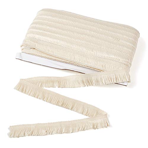 PandaHall 25 Meter Fransenborte 25 mm Polyester Spitze Fransen Trim Quaste Band für DIY lateinische Kleider Bühne Kleidung Nähzubehör Leinen von PandaHall