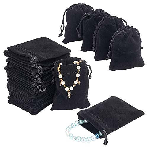 PandaHall 30 Stück Samt Schmuckbeutel, 7x9 cm / 2.7x3.5 Zoll Kordelzug Geschenktüten Schwarze Samtstoff-Aufbewahrungsbeutel Für Schmuck, Geschenk, Hochzeitsbevorzugungen PandaHall 30 Stück Samt Schmuckbeutel, 7x9 cm / 2.7x3.5 Zoll Kordelzug Geschenktüten Schwarze Samtstoff-Aufbewahrungsbeutel Für Schmuck, Geschenk, Hochzeitsbevorzugungen von PH PandaHall