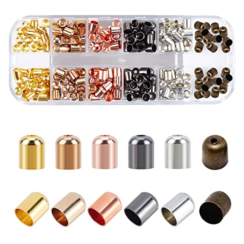 PandaHall 300 Stücke 6 Farbe Endkappen Schmuck, Leder Endkappen Messing Spalte Endkappe Terminatoren Schnur Finden für Quaste Charms Kunsthandwerk Ohrring Schmuckherstellung, 6x4 mm PandaHall 300 Stücke 6 Farbe Endkappen Schmuck, Leder Endkappen Messing Spalte Endkappe Terminatoren Schnur Finden für Quaste Charms Kunsthandwerk Ohrring Schmuckherstellung, 6x4 mm von PH PandaHall
