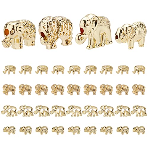 PandaHall 4 Styles Elephant Spacer Beads, 40pcs Lucky Animal Beads Metall Geschnitzte Lose Perlen Für Halskette, Armband, Ohrring Schmuckherstellung PandaHall 4 Styles Elephant Spacer Beads, 40pcs Lucky Animal Beads Metall Geschnitzte Lose Perlen Für Halskette, Armband, Ohrring Schmuckherstellung von PH PandaHall