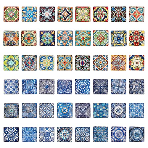PandaHall 48pcs Cabochons Quadratische Mosaikfliesen Bodenfliesen Muster Mosaik Bedruckte Glaskuppel Cabochons Für Foto Cameo Anhänger Handwerk Schmuckherstellung Zubehör Handwerk, 25x25x7 mm PandaHall 48pcs Cabochons Quadratische Mosaikfliesen Bodenfliesen Muster Mosaik Bedruckte Glaskuppel Cabochons Für Foto Cameo Anhänger Handwerk Schmuckherstellung Zubehör Handwerk, 25x25x7 mm von PH PandaHall