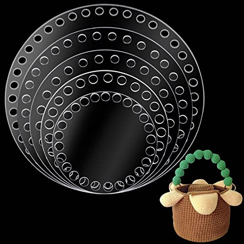 PandaHall 5 Größe Acryl-Webbretter, Flache, Runde Häkelkörbe, Transparente Korbböden, Häkeltaschenböden Für DIY-Körbe, Taschen, Stricken, Häkeln PandaHall 5 Größe Acryl-Webbretter, Flache, Runde Häkelkörbe, Transparente Korbböden, Häkeltaschenböden Für DIY-Körbe, Taschen, Stricken, Häkeln von PH PandaHall