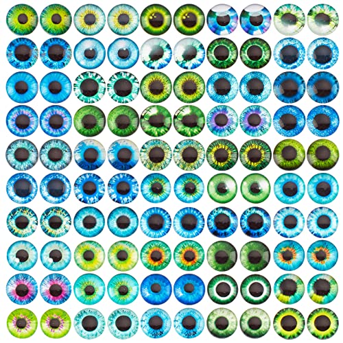 PandaHall 50 Styles Augen Glas Cabochons 100 Stück Drache Katze Eule Vogel Mensch Schüler Basteln Augen Halbrunde Edelsteine Kacheln Glückliches Auge Glas Cabochons Für Kunstrequisiten Foto Halloween von PH PandaHall