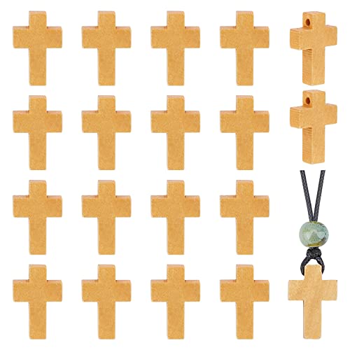 PandaHall 50pcs Holz Kreuz Anhänger Charms Holzkruzifix Mini Kreuz Charms um Armband Halskette Schmuck Anhänger für Halskette Schmuck Zubehör 22x14x4mm Loch: 2mm zu machen PandaHall 50pcs Holz Kreuz Anhänger Charms Holzkruzifix Mini Kreuz Charms um Armband Halskette Schmuck Anhänger für Halskette Schmuck Zubehör 22x14x4mm Loch: 2mm zu machen von PandaHall