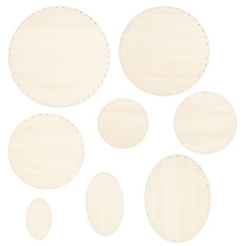 PandaHall 8 Stück Korbboden Für Rattan, 8 Stil Rundes/Ovales Holzkorb-Basis-Set Basket Cane Wicker Woven Board Mit 3 mm Vorgebohrten Löchern Für Die DIY-Bodenkorb-Stifthalter-Herstellung PandaHall 8 Stück Korbboden Für Rattan, 8 Stil Rundes/Ovales Holzkorb-Basis-Set Basket Cane Wicker Woven Board Mit 3 mm Vorgebohrten Löchern Für Die DIY-Bodenkorb-Stifthalter-Herstellung von PH PandaHall