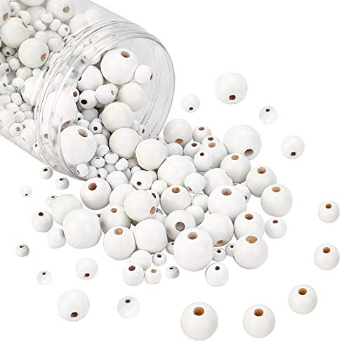 PandaHall 805pcs 5 Größen White Wood Perlen, 6/8/10/14/20mm Runde Holzperlen Makramee Perlen Lose Perlen Für Die Herstellung von Armbandschmuck PandaHall 805pcs 5 Größen White Wood Perlen, 6/8/10/14/20mm Runde Holzperlen Makramee Perlen Lose Perlen Für Die Herstellung von Armbandschmuck von PH PandaHall