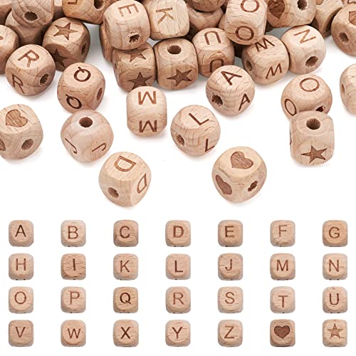 PandaHall 98 natürliche Holzperlen in Würfelform 12mm Stern Herz Buchstaben großes Loch quadratisch Abstandshalter lose Perlen für DIY Handwerk Schmuckherstellung Armband Schlüsselanhänger, Loch: 4 mm PandaHall 98 natürliche Holzperlen in Würfelform 12mm Stern Herz Buchstaben großes Loch quadratisch Abstandshalter lose Perlen für DIY Handwerk Schmuckherstellung Armband Schlüsselanhänger, Loch: 4 mm von PH PandaHall