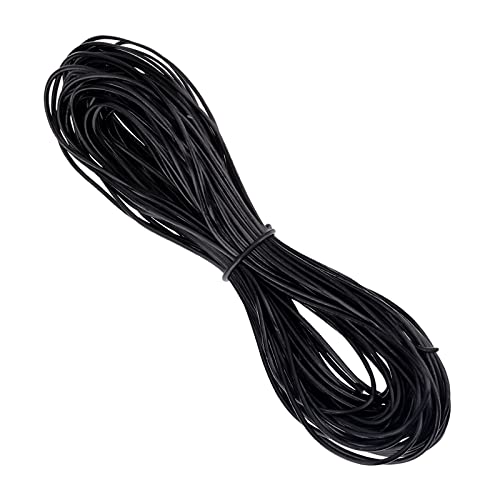 PH PandaHall 10m/11Yards 1mm Rindleder Schnur Runde Faden Thong String schwarzes Leder Schmuck Schnur für Schmuck Armband Halskette Herstellung Leder Handwerk Zubehör von PH PandaHall
