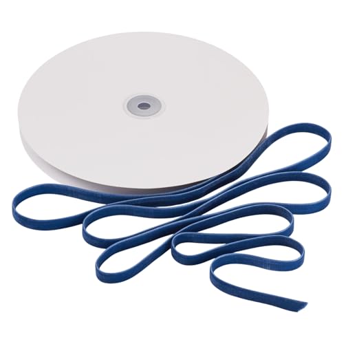 PandaHall Doppelseitiges Samtband, 10 mm, dünnes Samtband, blaue Stoffbänder für Geschenkverpackungen, Schleifen, Nähen, Hochzeitssträuße, Weihnachtsdekoration, 20 Meter von PandaHall
