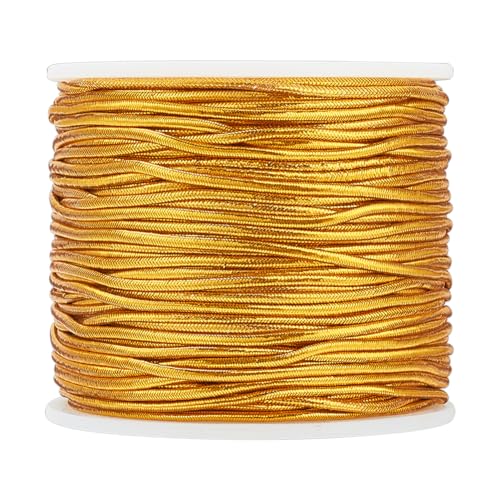 PandaHall Elite 1 Rolle 50 m/Rolle 2mm Runde Elastische Stretch String Cord für Armband Necklace DIY Schmuckherstellung, Goldrute PandaHall Elite 1 Rolle 50 m/Rolle 2mm Runde Elastische Stretch String Cord für Armband Necklace DIY Schmuckherstellung, Goldrute von PH PandaHall