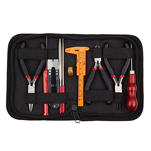 PandaHall Elite 10 Stk. DIY Schmuckwerkzeug-Sets inklusive Zange Biegeringöffner Häkelnadel Nadel Schere Perle Ahle Messschieber Datei für Schmuck DIY Basteln PandaHall Elite 10 Stk. DIY Schmuckwerkzeug-Sets inklusive Zange Biegeringöffner Häkelnadel Nadel Schere Perle Ahle Messschieber Datei für Schmuck DIY Basteln von PH PandaHall