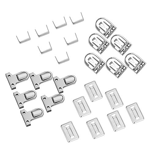 PandaHall Elite 10pcs Eisen Push Lock Sets für Tasche DIY, Platin, 35x25x11mm von PH PandaHall