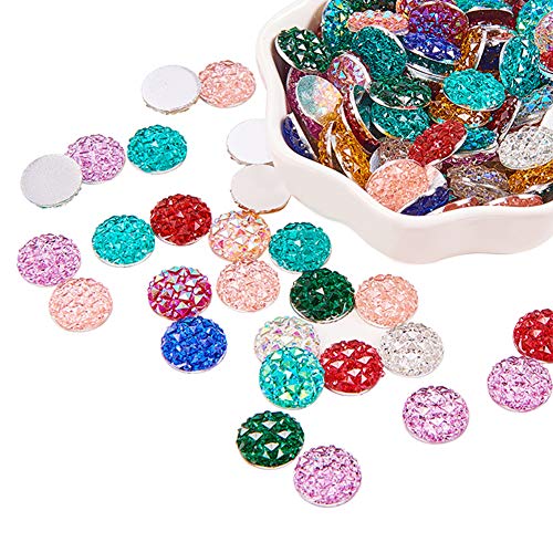 PandaHall Elite 13 Farben 130 stücke Halbe Runde 12mm Harz Cabochons Für Ohrring, Armbänder, Halskette Machen Und Dekoration PandaHall Elite 13 Farben 130 stücke Halbe Runde 12mm Harz Cabochons Für Ohrring, Armbänder, Halskette Machen Und Dekoration von PH PandaHall
