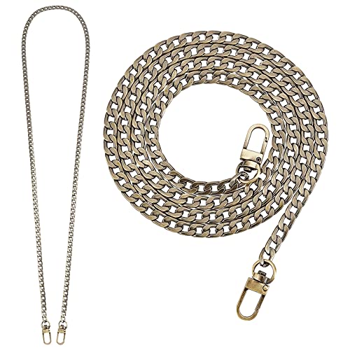 PandaHall Elite 2 Stränge 120cm Eisen Flachkettenriemen Handtaschenketten Accessoires Geldbörsenriemen Schulter Cross Body Ersatzriemen mit Wirbelschnallen, Antique Bronze PandaHall Elite 2 Stränge 120cm Eisen Flachkettenriemen Handtaschenketten Accessoires Geldbörsenriemen Schulter Cross Body Ersatzriemen mit Wirbelschnallen, Antique Bronze von PH PandaHall