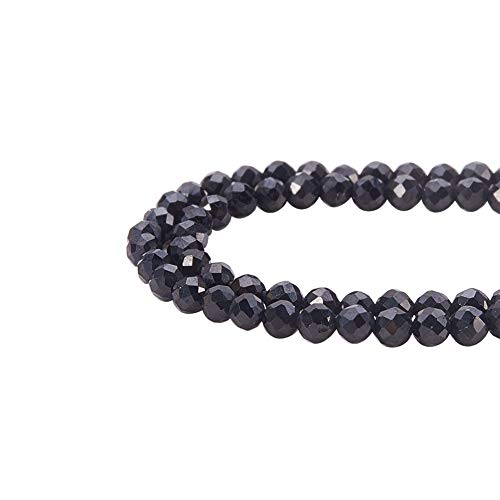 PandaHall Elite - 2 Stränge 400 Stück Natural Black Spinell Perlen facettierten Perlen Runde Perlen für die Schmuckherstellung Armbänder Halsketten, 2mm, Loch: 0,5 mm PandaHall Elite - 2 Stränge 400 Stück Natural Black Spinell Perlen facettierten Perlen Runde Perlen für die Schmuckherstellung Armbänder Halsketten, 2mm, Loch: 0,5 mm von PH PandaHall