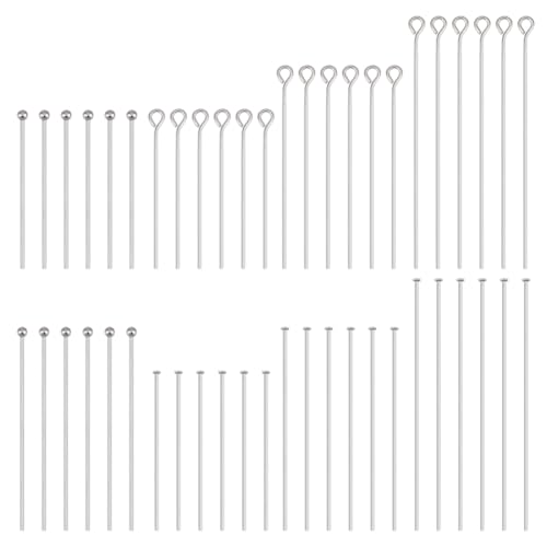PandaHall Elite 560pcs 8 Styles 304 Edelstahl Eye Pins Kopf Pins Kugelkopf Pins Entdeckungen Open Eye Pin für Ohrring Anhänger Schmuckherstellung Edelstahl Farbe PandaHall Elite 560pcs 8 Styles 304 Edelstahl Eye Pins Kopf Pins Kugelkopf Pins Entdeckungen Open Eye Pin für Ohrring Anhänger Schmuckherstellung Edelstahl Farbe von PH PandaHall