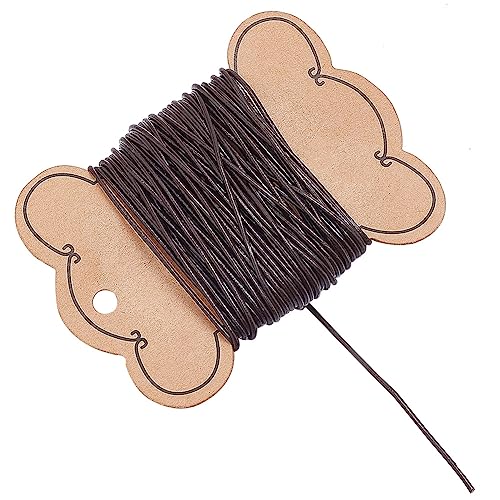 PandaHall 10 Runde Rindsleder Schnur gefärbtes Leder Schmuck Schnur 1.5mm Leder Schmuck Schnur für Schmuck DIY Making Material (CoconutBrown) von PH PandaHall