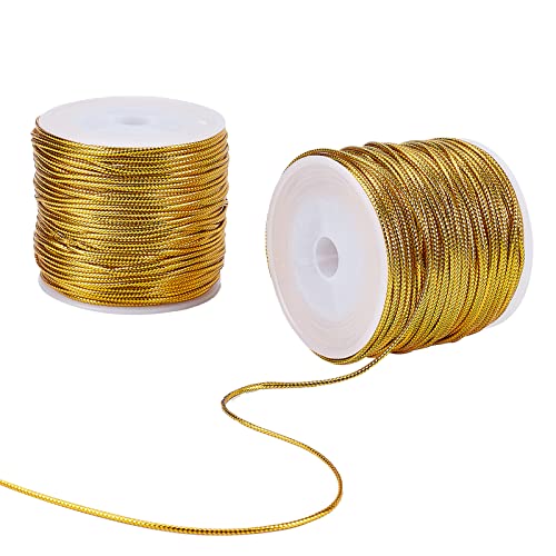 PandaHall Elite ca. 100m 1.3~1.6mm Metallkordel Gold geflochtene Metallperlen Kordeln Metallic Lametta Kordel Lametta String für Geschenkverpackung Ribbon Craft Making PandaHall Elite ca. 100m 1.3~1.6mm Metallkordel Gold geflochtene Metallperlen Kordeln Metallic Lametta Kordel Lametta String für Geschenkverpackung Ribbon Craft Making von PandaHall