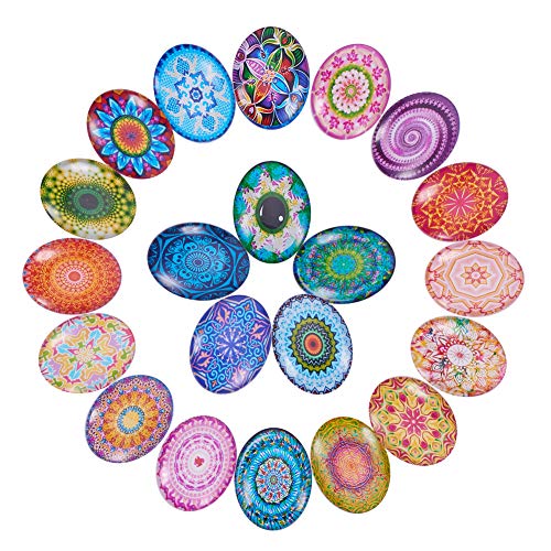 PandaHall 40pcs Ovale Cabochons, 40 x 30mm Halbrunde Fliesen Große Kaleidoskop Glas Cabochons Kuppel Edelsteine für Foto Cameo Anhänger Schmuck Making Handwerk Scrapbooking PandaHall 40pcs Ovale Cabochons, 40 x 30mm Halbrunde Fliesen Große Kaleidoskop Glas Cabochons Kuppel Edelsteine für Foto Cameo Anhänger Schmuck Making Handwerk Scrapbooking von PH PandaHall