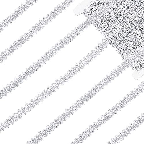 PandaHall Gimp Braid Trim, 22.5 Yard Centipede Stoff Geflochtenes Zierband Silber Scroll Gimp Trim Metallic Lace Trim Dekorativer Stoff Trim Für Hochzeit Braut Kostüm Oder Schmuck Basteln Und Nähen PandaHall Gimp Braid Trim, 22.5 Yard Centipede Stoff Geflochtenes Zierband Silber Scroll Gimp Trim Metallic Lace Trim Dekorativer Stoff Trim Für Hochzeit Braut Kostüm Oder Schmuck Basteln Und Nähen von PH PandaHall