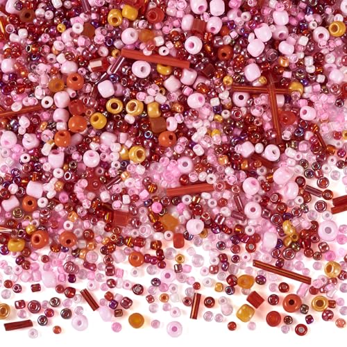 PandaHall Glasperlen, 100 g, lange Röhrenperlen, kleine Bastelperlen, Pony-Rocailles für Stickerei, Halskette, Armband, Ohrringe, Schmuckherstellung von PH PandaHall