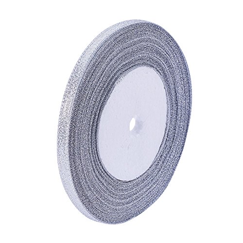 PandaHall Glitter Metallic Silber Band 1/4 Zoll Breite Funkelnde Stoff Band für Geschenk Handwerker Nähen Hochzeit Party Brithday Wrap Karte Herstellung Haar Bögen Floral Projekte 25 Yards/Roll PandaHall Glitter Metallic Silber Band 1/4 Zoll Breite Funkelnde Stoff Band für Geschenk Handwerker Nähen Hochzeit Party Brithday Wrap Karte Herstellung Haar Bögen Floral Projekte 25 Yards/Roll von PH PandaHall
