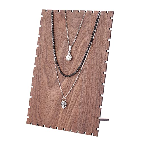 PandaHall Halskettenständer Aus Holz, Mehrere Halskette Staffelei Halter Holzbrett Schmuck Organizer Halskette Aufbewahrungshalter Für Halskette Armband Kette, Rechteck, 1 Set, Dunkelbraun von PH PandaHall