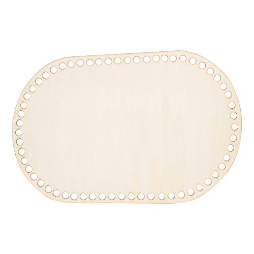 PandaHall Hölzerne Bodentaschen 300x195x2.5mm Starre Ovale Bodentasche Holzbasis Für DIY Korb Weberei Bastelarbeiten Kreation Home Decoration, Bohrung: 8 mm von PH PandaHall