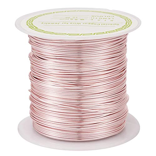 PandaHall Kupferdraht, anlaufgeschützt, 22 Gauge, für Schmuckherstellung (Roségold) von PandaHall
