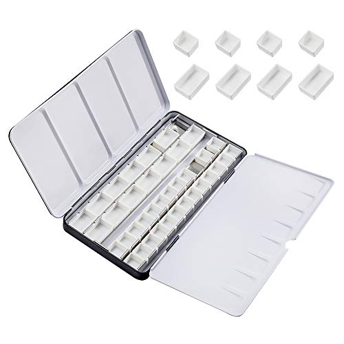 PandaHall Leere Aquarelldosen Farbnäpfe Mit 42 halben Pfannen, 21 volle Pfannen Große Aquarell-Palettenbox Metall-Zinn-Paletten-Farbetui Für Künstler Student Travel Aquarell-Set Mit Aquarellfarben PandaHall Leere Aquarelldosen Farbnäpfe Mit 42 halben Pfannen, 21 volle Pfannen Große Aquarell-Palettenbox Metall-Zinn-Paletten-Farbetui Für Künstler Student Travel Aquarell-Set Mit Aquarellfarben von PH PandaHall