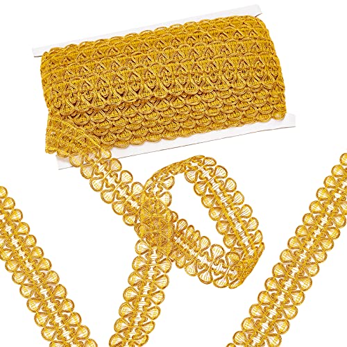 PandaHall Metallgeflecht Golden Centipede Lace Ribbon 13 Yards Woven Gimp Braid Trim Dekorativer Stoffbesatz Für Hochzeit Braut Kostüm Oder Schmuck Basteln Und Nähen 1.3" breit PandaHall Metallgeflecht Golden Centipede Lace Ribbon 13 Yards Woven Gimp Braid Trim Dekorativer Stoffbesatz Für Hochzeit Braut Kostüm Oder Schmuck Basteln Und Nähen 1.3" breit von PH PandaHall