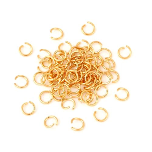 PandaHall Offene Binderinge aus 304 Edelstahl, 3 mm, geschlossen, aber ungelötet, echte 18 Karat vergoldete Metall-Spaltringe für DIY-Schmuckreparatur, 500 Stück PandaHall Offene Binderinge aus 304 Edelstahl, 3 mm, geschlossen, aber ungelötet, echte 18 Karat vergoldete Metall-Spaltringe für DIY-Schmuckreparatur, 500 Stück von PH PandaHall