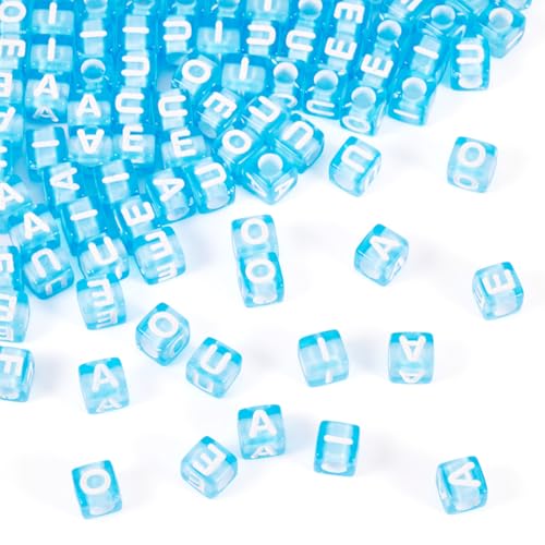PandaHall Quadratische Vokal-Buchstaben-Perlen, Würfel, 7 mm, Blau, Alphabet-Perlen, A/E/I/O/U, Anfangsbuchstaben, Vokale für Freundschaftsarmbänder, Halsketten, Schmuckherstellung, 100 Stück PandaHall Quadratische Vokal-Buchstaben-Perlen, Würfel, 7 mm, Blau, Alphabet-Perlen, A/E/I/O/U, Anfangsbuchstaben, Vokale für Freundschaftsarmbänder, Halsketten, Schmuckherstellung, 100 Stück von PandaHall
