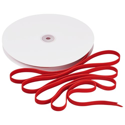 PandaHall Rotes Samtband, 10 mm, dünnes Samtband, doppelseitig, Stoffbänder für Geschenkverpackungen, Schleifen, Nähen, Hochzeitssträuße, Weihnachtsdekoration, 20 Meter PandaHall Rotes Samtband, 10 mm, dünnes Samtband, doppelseitig, Stoffbänder für Geschenkverpackungen, Schleifen, Nähen, Hochzeitssträuße, Weihnachtsdekoration, 20 Meter von PandaHall
