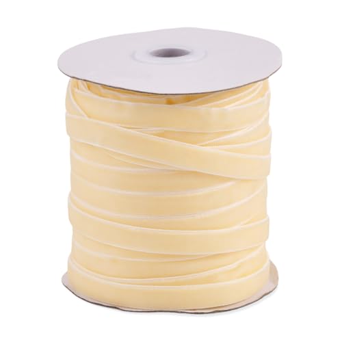 PandaHall Samtband, 45,7 m, 10 mm, dünnes Samtband, einseitig, beige, Stoffbänder für Geschenkverpackungen, Schleifen, Nähen, Hochzeitssträuße, Weihnachtsdekoration PandaHall Samtband, 45,7 m, 10 mm, dünnes Samtband, einseitig, beige, Stoffbänder für Geschenkverpackungen, Schleifen, Nähen, Hochzeitssträuße, Weihnachtsdekoration von PandaHall