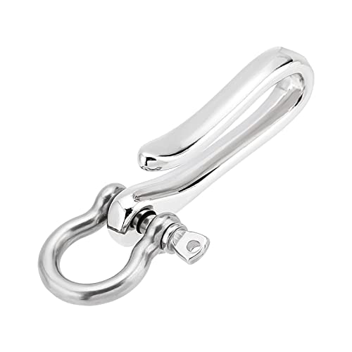 PandaHall Schlüsselanhänger Haken, Messing Solide U-Form Haken D-Ring Anker Schäkel Verschlüsse Schlüsselschnalle Gürtel Brieftasche Clip Halter Für Brieftasche, Schlüsselanhänger, Abzeichen von PandaHall