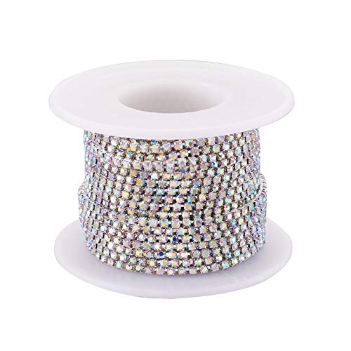PandaHall Strass-Kette mit Spule für Schmuckherstellung 2mm Crystal AB von PandaHall