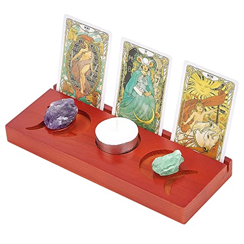 PandaHall Tarotkartenständer Aus Holz, Mondphase Tarotkartenhalter Rectangle Kartenständer Altarständer Für Tarot Witchy Room Decor Divination Tools, 19.9x7.5x2 cm, 1 Packung von PH PandaHall