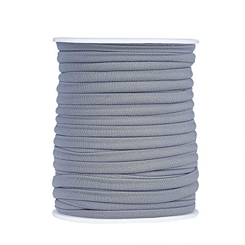 PandaHall flache dünne elastische Schnur, 5 mm, grau, weiche Nylonschnur, genäht, dehnbare Lycra-Kordel zum Nähen, Basteln, Stirnband, Schmuckherstellung, Zubehör, 20 m PandaHall flache dünne elastische Schnur, 5 mm, grau, weiche Nylonschnur, genäht, dehnbare Lycra-Kordel zum Nähen, Basteln, Stirnband, Schmuckherstellung, Zubehör, 20 m von PandaHall