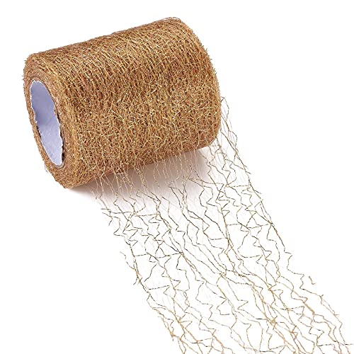 Pandahall 20 Yards Spinnennetz Spitzennetz 7,6 cm Goldenrod Mesh Ribbon Rolle großes Loch Tüll für DIY Handwerk Blumen Geschenkverpackung Rock Herstellung Tür Vorhang Hintergrund von PH PandaHall