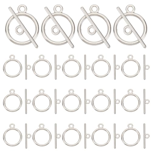 PandaHall 40 Sets Metall Knebelverschluss für Schmuck Silber Armband t Verschluss Toggle Clasp Zylinder knebelverschlüsse für Armband Halskette Schmuckherstellung PandaHall 40 Sets Metall Knebelverschluss für Schmuck Silber Armband t Verschluss Toggle Clasp Zylinder knebelverschlüsse für Armband Halskette Schmuckherstellung von PH PandaHall