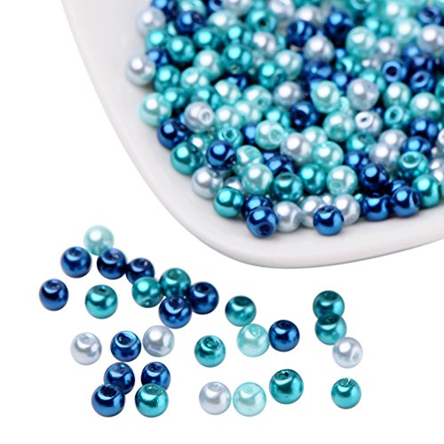 PandaHall Mischung aus Perlen Glas Perlmutt Perleffekt Rosado, Melange 4mm Farbe gemischt 3 von PH PandaHall