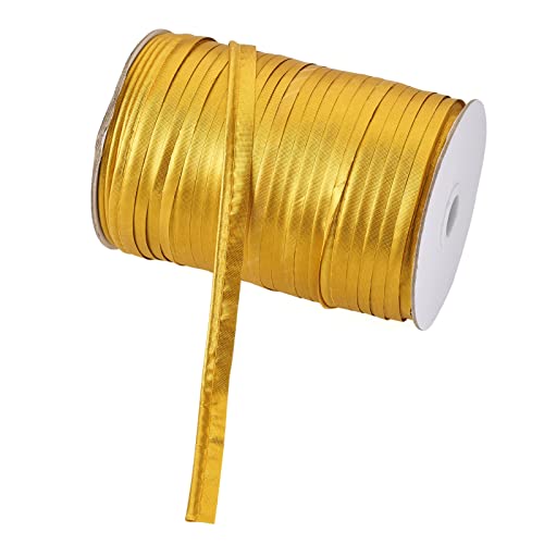 Pandahall Polyesterfaser-Einfassung, 109 m, 109 m, einfach gefaltetes Schrägband, Maxi-Piping zum Nähen, Trimmen von Polstern, Gold Pandahall Polyesterfaser-Einfassung, 109 m, 109 m, einfach gefaltetes Schrägband, Maxi-Piping zum Nähen, Trimmen von Polstern, Gold von PH PandaHall