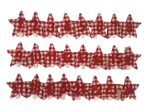 Pandecor adventskalender, Holz und Stoff, Mehrfarbig, 4,5 cm Pandecor adventskalender, Holz und Stoff, Mehrfarbig, 4,5 cm von Pandecor