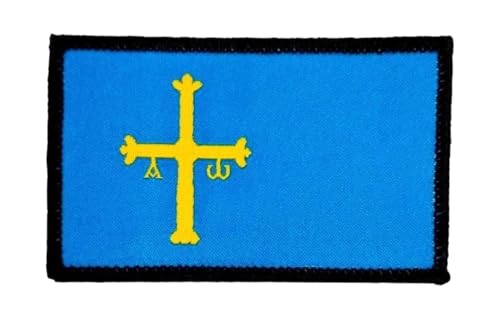 Asturien Patch - Flaggenpatch Asturien, Taktischer Asturien Patch - Gestickter Länderpatch Asturien - Militär Patch Asturien (Asturien) von Pandiui23
